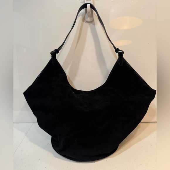 KHAITE Lotus Black Suede Women's Bag tote medium - Picture 4 of 14